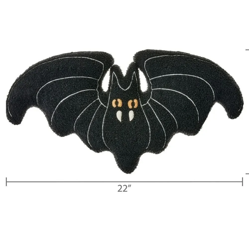 Nwt Decorative Halloween Boucle Bat Pillow, 22